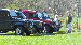 Glentarkie October 2010 - Landrover Discovery takes a red climb to the top of the hill
