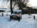 Glentarkie December 2010 - Landrover Discovery pondering metre deep snow drifts